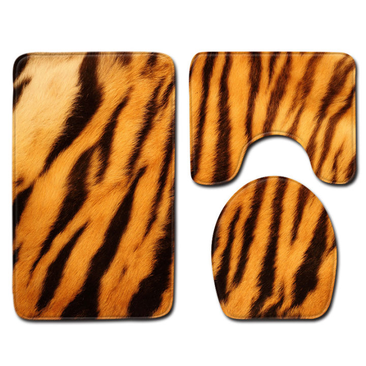 Animal%20print,%20skin%20pattern,%20leopard%20print,%20tiger%20print,%20toilet%20carpet,%20three-piece%20bathroom%20anti-slip%20mat,%20to%20figure%20the%20foot%20mat,%20cross-border%20delivery%20-%20Image%205