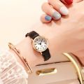 Women's Fashion White Small Watches Ulzzang Brand Ladies Quartz Wristwatch Simple Retro Montre Femme Leather Band Clock 2020. 