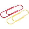 JAERBEE Super Large Paper Clips Vinyl Coated, 60 Pack 4 Inch Assorted Color Jumbo Paper Clip Holder(10 cm). 