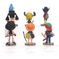 6pcs/set One Piece Anime Set Luffy Chopper Sanji Zoro Brook Q Ver. 26th Generation Figurine Toys PVC Action Model Doll Kids Gift.