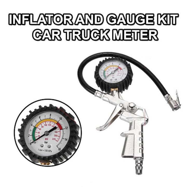 Inflator and Gauge Kit Car Truck Meter | Daraz.com.bd