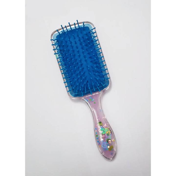 Plastic Clear Color Design Nylon Bristle Hair Brush