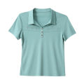 Summer Women's Casual Polo Shirt T-shirt Shirts Korean Dongdaemun 2024 Womans Tops Luxury Clothing Short Sleeve Tee Clothes Golf.