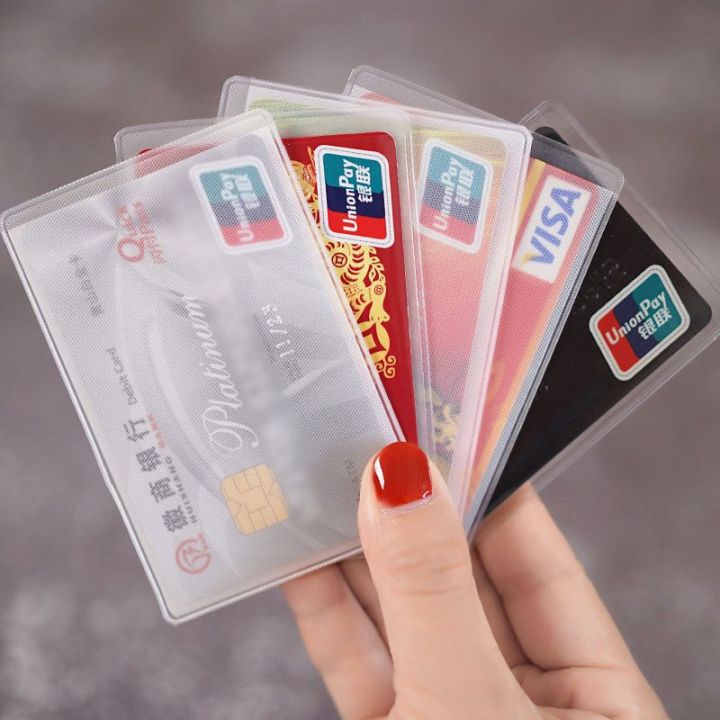 10/5 Pcs Transparent PVC Card Holder, Safe from Damage/Scratch