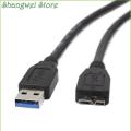 3FT USB 3.0 Cable/Cord for Seagate Goflex, Expansion Desktop External Hard Drive Super Speed 5Gbps A/Micro B Device,Black.
