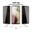 Samsung Galaxy A12 PREMIUM PRIVACY Tempered Glass Screen Protector. 