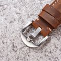 (New)Quick Release Watch Band Crazy Horse Leather Retro Watch Band For Samsung Huawei,Size: 24mm (Black And Black Buckle).