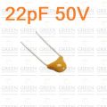 15Pcs- Multilayer Ceramic Capacitor 22pF 50V Monolithic Ceramic Chip Capacitor 5.08mm MLCC.