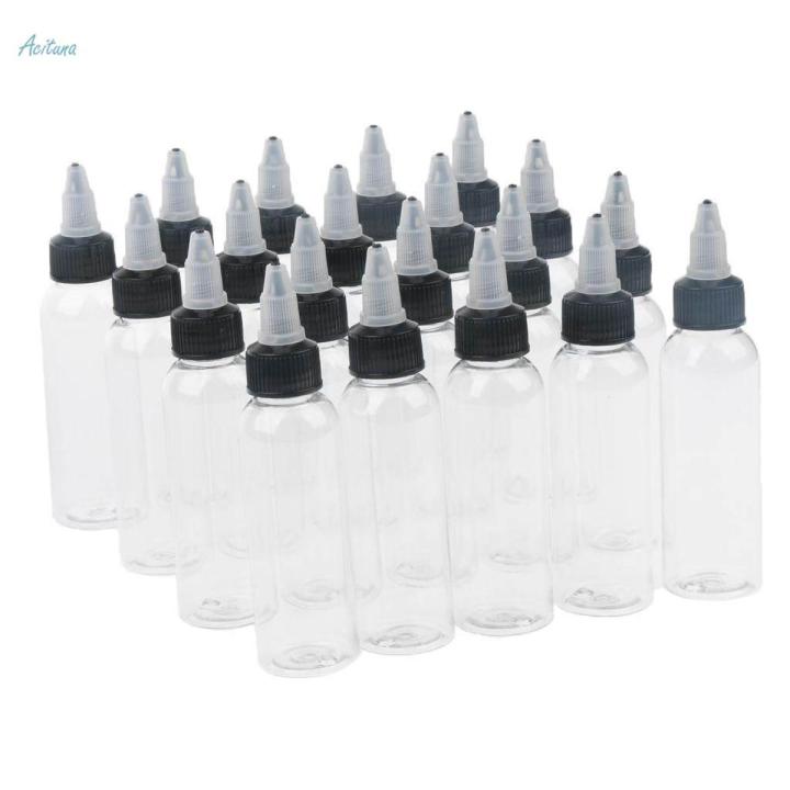 40 Piece Empty Plastic Squeeze Bottle withTwist Top Tip Applicator 60ml