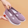 Old Beijing Cloth Shoes Grandma Old Sports Shoes Female Non-Slip Soft Bottom Mother Spring and Autumn Slip-on Middle-Aged and Elderly Mesh Shoes. 