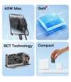 Baseus GaN5 Pro Fast Charger C+C 40W for iPhone Samsung Macbook iPad. 