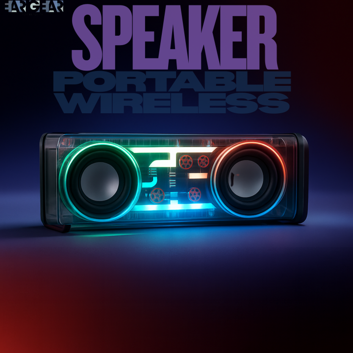 V8 RGB Bluetooth 5.3 Wireless Speaker – Dual 13.6W Stereo Bass, Portable Rechargeable 1800mAh Battery, TWS Pairing, Loud Sound, Party Speaker with Colorful Lights, Compatible with Android/iOS/PC