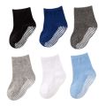 6 Pairs/Lot Spring Autumn Kids Anti-slip Socks Solid Color Soft Breathable Cotton Babys Boat Socks Boys Girls Trampoline Socks. 