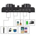 V8 Plus Live Sound Card for Streaming 15 Effects USB Audio Mixer for microphone Voice Changer Device DJ Karaoke Equipment with Adjustable Volume Support BT Connection. 
