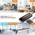 Power Button PC Switch Finger Slide ON/OFF RGB Light Effect PC Power Switch Power SW Cables for Desktop Computer Case. 