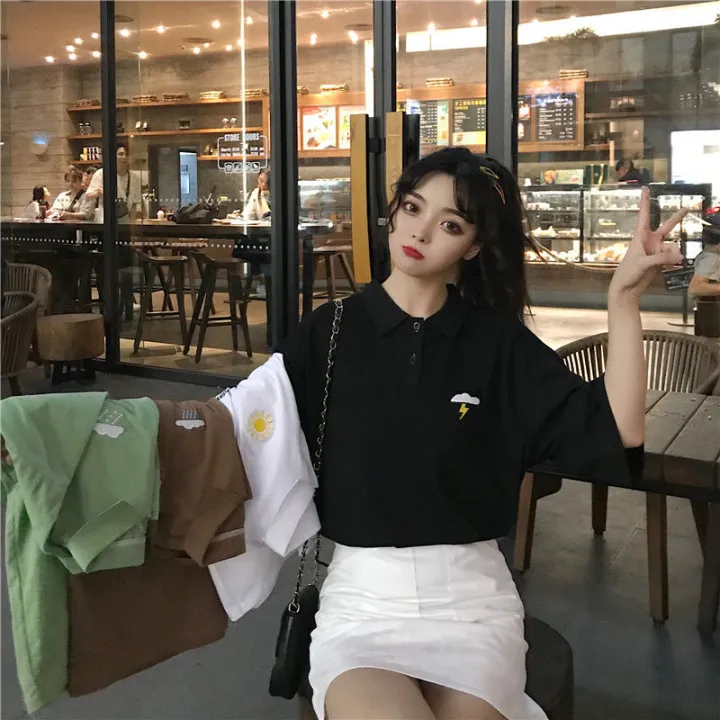 Summer%20Matcha%20Green%20polo%20Korean%20Style%20Loose%20Short%20Sleeve%20Shirt%20T%20T-shirt%20Female%20Student%20ins%20Fashionable%20Clothes%20with%20Half%20Sleeves%20Avocado%20Green%20-%20Image%204