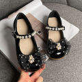 Girls princess shoes spring autumn 2023 new children's soft soled red leather shoes baby girl shoes bow single shoes. 