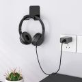 Universal Adhensive Plastic Wall Mount Hanger Headset Under Desk Mount Stand For Gaming Earphone Headphone Hanger Hook Holder. 