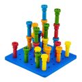 Stacking Peg Board Set Building Blocks Montessori Pegboard Puzzle Sorting Matching Games Motor Skill Nail Pulling Training Toys.
