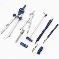 JAERBEE 9Pc Geometry Set Metal Compass Geometry Precision Tool for Student, Circle Drawing Tool and Architecture Drafting Kits. 