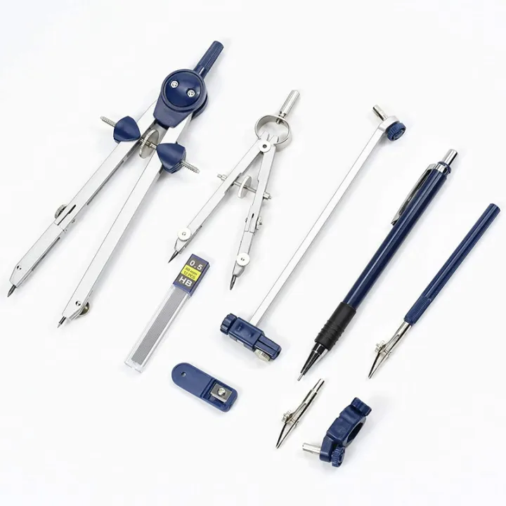 JAERBEE%209Pc%20Geometry%20Set%20Metal%20Compass%20Geometry%20Precision%20Tool%20for%20Student,%20Circle%20Drawing%20Tool%20and%20Architecture%20Drafting%20Kits%20-%20Image%203