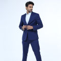 Slim Fit Casual Blazer for Men - Royal Blue. 