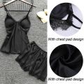 Long Sleeve Womens Pajamas Lace Lingerie Nightwear Underwear Sleepwear 4pc Suit Pajama Sets For Women Pijama Mujer.