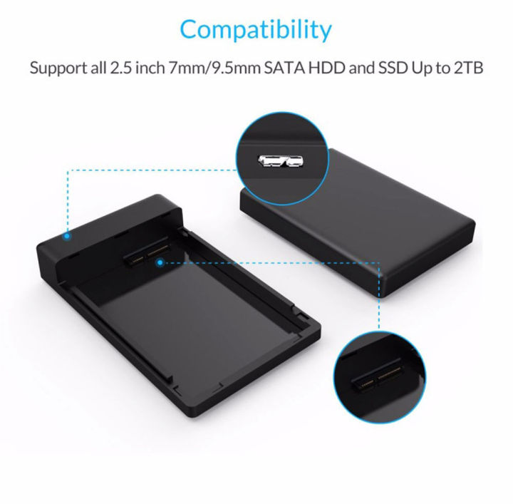 Orico%202588US3%20External%20Hard%20Drive%20Enclosure%20USB%202.0%20For%202.5"%20SATA%20HDD%20And%20SSD%201TB%20support%20-%20Image%203