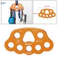 8 Holes Rigging Plate Climbing Paw 4500kg High Strength Work Descender Abseiling Hardware Accessories Equipment.