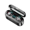 【3C VictoryEagle】F9-2 TWS Bluetooth 5.0 Wireless Earphones Mini HIFI Noise Reduction In-ear Headset Touch Display Headphone.
