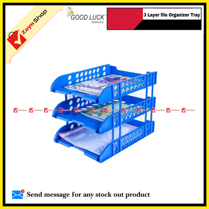 Good%20Luck%20File%20Organizer%203%20Tray%20Blue%201pcs%20-%20Image%203