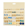 Multi Element Flower Alloy Studded Earring Set Fashionable 30 Pairs Of Earrings Geometry. 