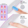 2 PCS Nail File Professional Nail Files Reusable Double Sided Emery Board(100/180 Grit) Nail Styling Tools for Home and Salon Vnce Lncei.