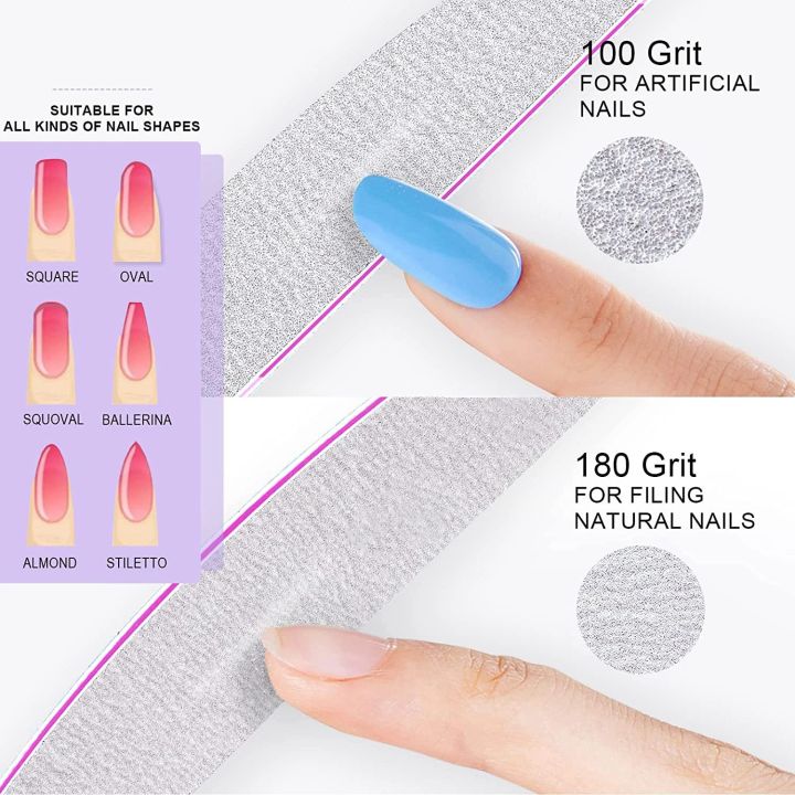 2%20PCS%20Nail%20File%20Professional%20Nail%20Files%20Reusable%20Double%20Sided%20Emery%20Board(100/180%20Grit)%20Nail%20Styling%20Tools%20for%20Home%20and%20Salon%20Vnce%20Lncei%20-%20Image%202