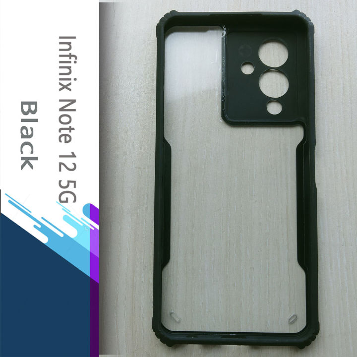 For%20Infinix%20Note%2012%205G%20-%20Transparent%20Silica%20Gel%20Matte%20ShockProof%20Slim%20Thin%20Back%20Cover%20Phone%20Case%20With%20Bumper%20-%20Image%204