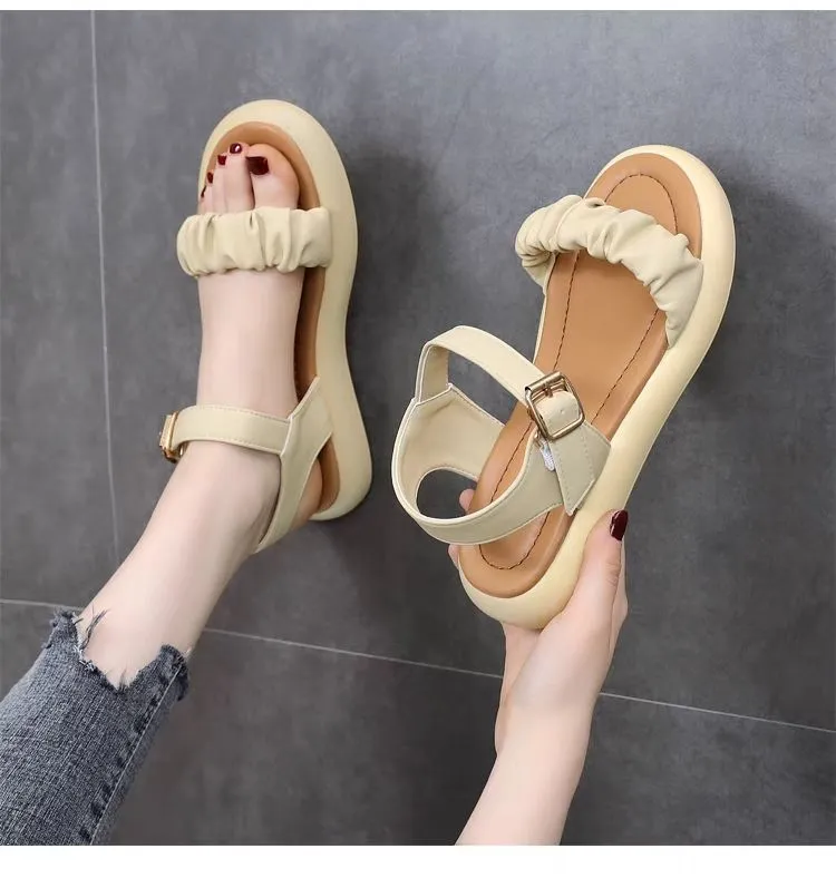 Lightweight Flat Women's Cute Platform Sandals Korean Style