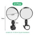 Universal Bicycle Rearview Mirror Adjustable Rotate Wide-Angle Cycling Handlebar Rear View Mirrors 2 Pc.