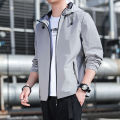 【Solo Yolo】Men's Jacket Spring and Autumn Loose Fashion Top Clothes Men's Youth Casual Hooded Jacket Windproof Jacket Men's. 