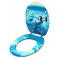 Penguin Patterns Medium Density Fiberboard Bathroom WC Toilet Seat Cover Lid -. 