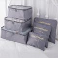 6PCS Travel Storage Bag Organizer Set For Clothes Shoes Cosmetic Tidy Organizer Wardrobe Suitcase Pouch Travel Organizers Packing Bags.