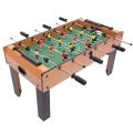 Soccer game table, metal foosball table football covered.