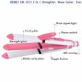 Kemei KM 1213 - 3 in 1 Professional Hair Straightener Wave Curler. 