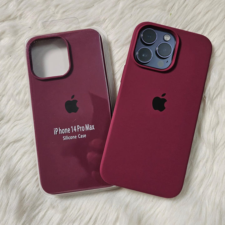 For Apple iPhone 15 / iPhone 15 Plus / iPhone 15 Pro / iPhone 15 Pro Max Luxury Transparent Silicone Protect Back Cover Soft Case(Mehroon Colour)