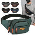New Waist Bag Men's Mobile Phone Bag Casual Sports Waist Bag Large Capacity Cashier Business Casual Sports Waist Bag.