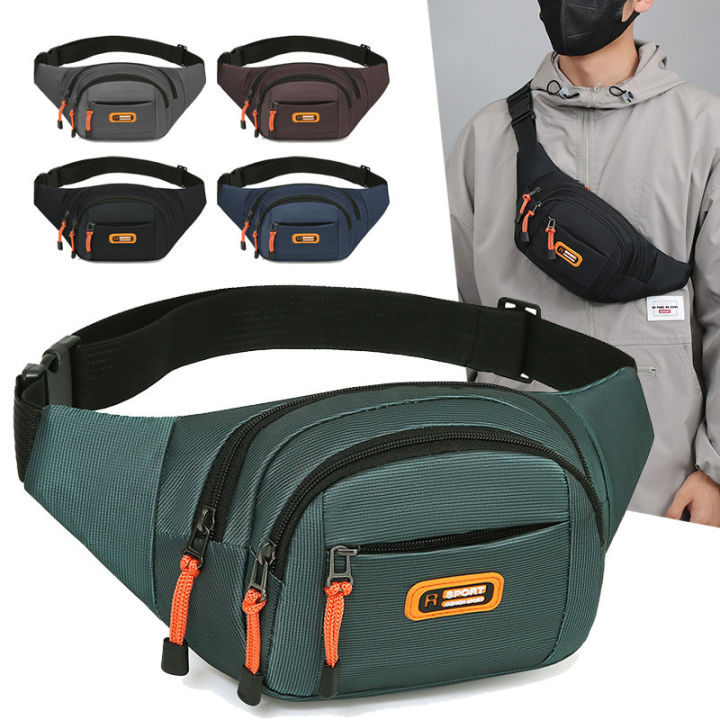 New Waist Bag Men's Mobile Phone Bag Casual Sports Waist Bag Large Capacity Cashier Business Casual Sports Waist Bag