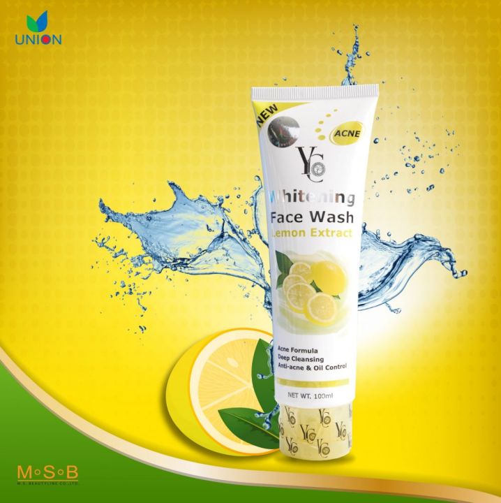 YC%20Whitening%20Lemon%20Extract%20Face%20Wash%20100%20ml%20(Thailand)%20-%20Image%202