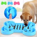 Pet  bowl Silicone Durable  food bowl Slow Food Anti suffoe  bowl Feeder Dishes For Feeding Large  pet accessorie - green - S 24X17X3.8 m. 