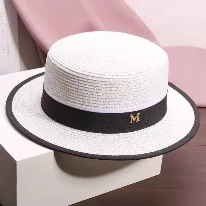 Red%20Flat-Top%20Cap%20Female%20Model%20Catwalk%20Show%20Top%20Hat%20Seaside%20Holiday%20Sun-Proof%20Sun%20Hat%20Flat%20Brim%20Straw%20Hat%20-%20Image%207