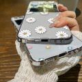 Flower Pattern Folding Clear Case For Samsung Galaxy Z Flip 6 5 4 Floral Transparent Hard Cover For Samsung Z Flip5 Flip4 Flip3. 
