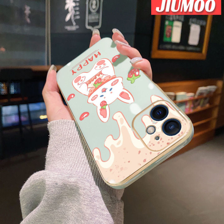 JIUMOO%20For%20Xiaomi%20MI%20Poco%20F4%20GT%20POCO%20F3%20GT%20Redmi%20K40%20Gaming%20K50%20Gaming%20Case%20Cartoon%20Strawberry%20Rabbit%20Luxury%20Plating%20Phone%20Cases%20New%20Square%20Edge%20Pattern%20Silicone%20Soft%20Case%20Camera%20Lens%20Shockproof%20Protection%20Cover%20-%20Image%204